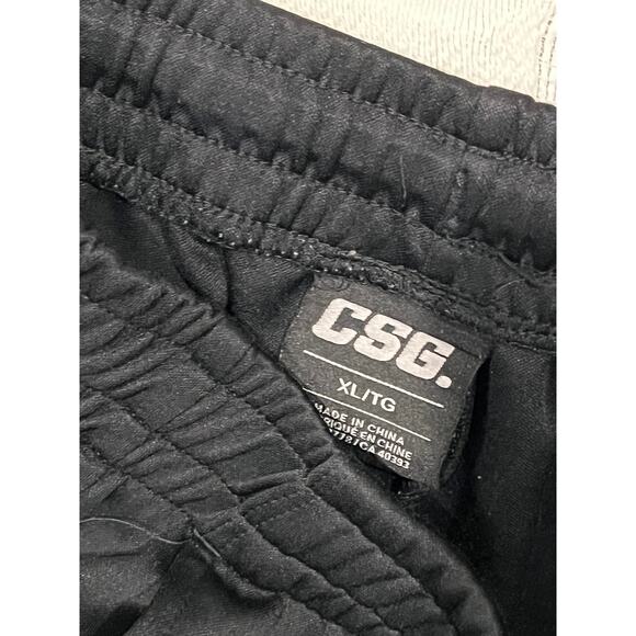 CSG Zippered Pocket Cuffed Ankle Sweatpants Joggers Mens XL - Picture 3 of 3